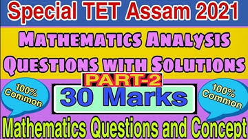 Mathematics Analysis Questions with Solutions Part-2