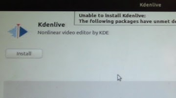 Kdenlive : Unable to Install Kedenlive -The Following Packages Have Unmet Dependencies