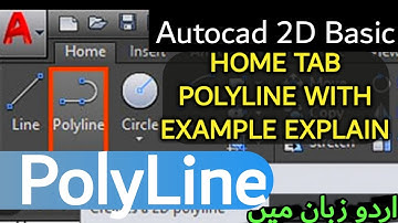 Polyline command of autocad with all subcommands explain with 2d plan example