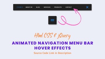 Navigation Bar Hover Animation Effects Using HTML and CSS