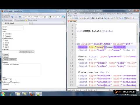 Universidade XTI - XHTML - 25 - Formulário Acessibilidade - Parte1