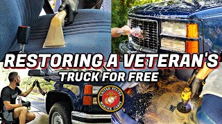 Restoring A Veteran&#39;s 29 Year Pickup Truck For Free! First Wash In 15 Years!