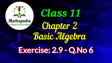 Class 11 | Exercise 2.9 | Q.No 6 | Basic Algebra | Partial Fractions|