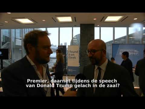 Premier Charles Michel reageert op de speech van Donald Trump