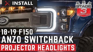 2018-2019 F150 ANZO Plank Style Switchback Projector Headlights Install