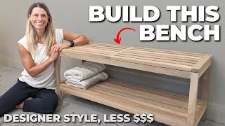 YOU Can BUILD This Stylish White Oak Bench // DIY Woodworking