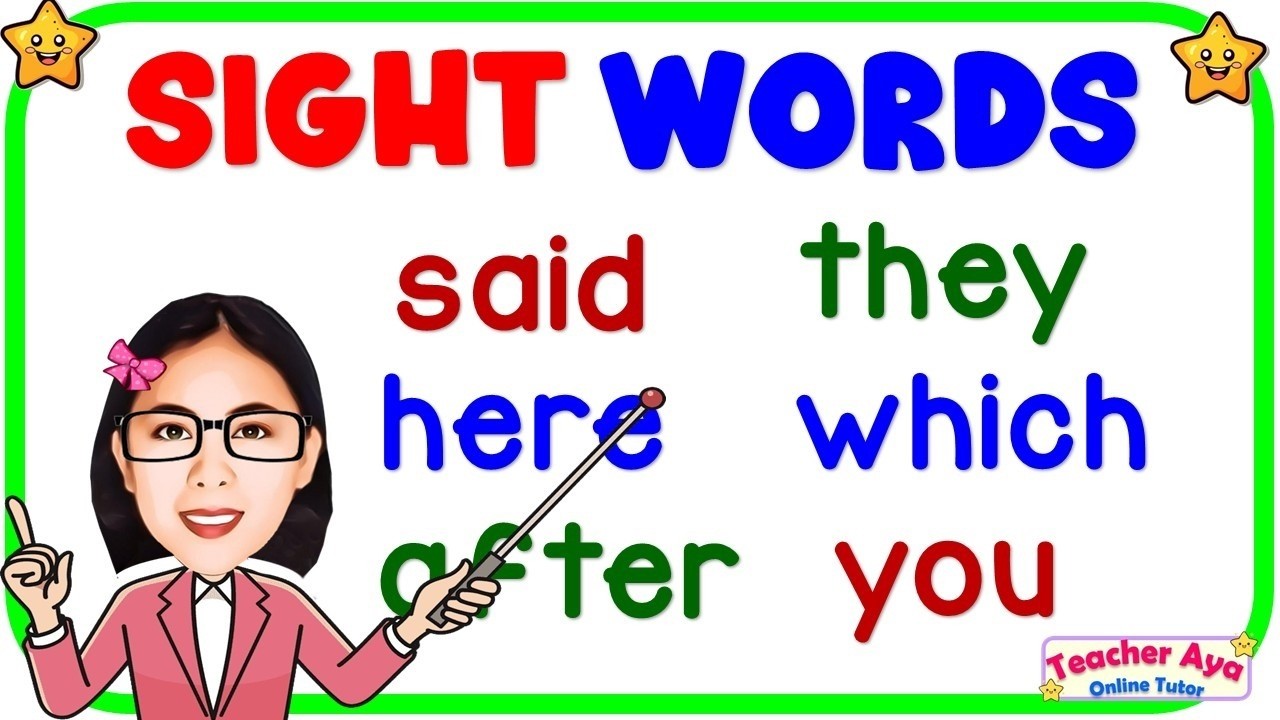 SIGHT WORDS | PRACTICE READING |ENGLISH READING CLASS | LEARN TO READ ...
