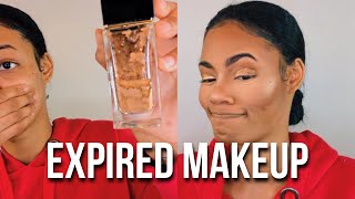 FULL FACE USING EXPIRED MAKEUP! | 10 years old makeup ew