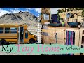 Tiny Home on Wheels TOUR | SOLO FEMALE TRAVELER lives VANLIFE with DOG in DIY Short Bus Conversion