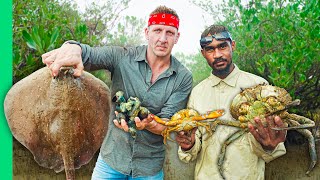 Aboriginal Catch and Cook in West Australia!! Raw Sting Ray Liver!!