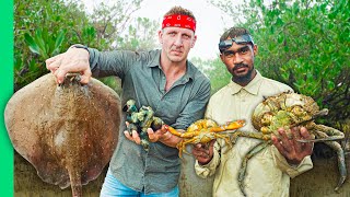 Aboriginal Catch and Cook in West Australia!! Raw Sting Ray Liver!! image