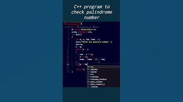 Check palindrome number in C++ || #codingshorts