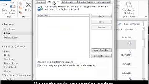 Using the Junk E-mail Filter in Outlook 2013