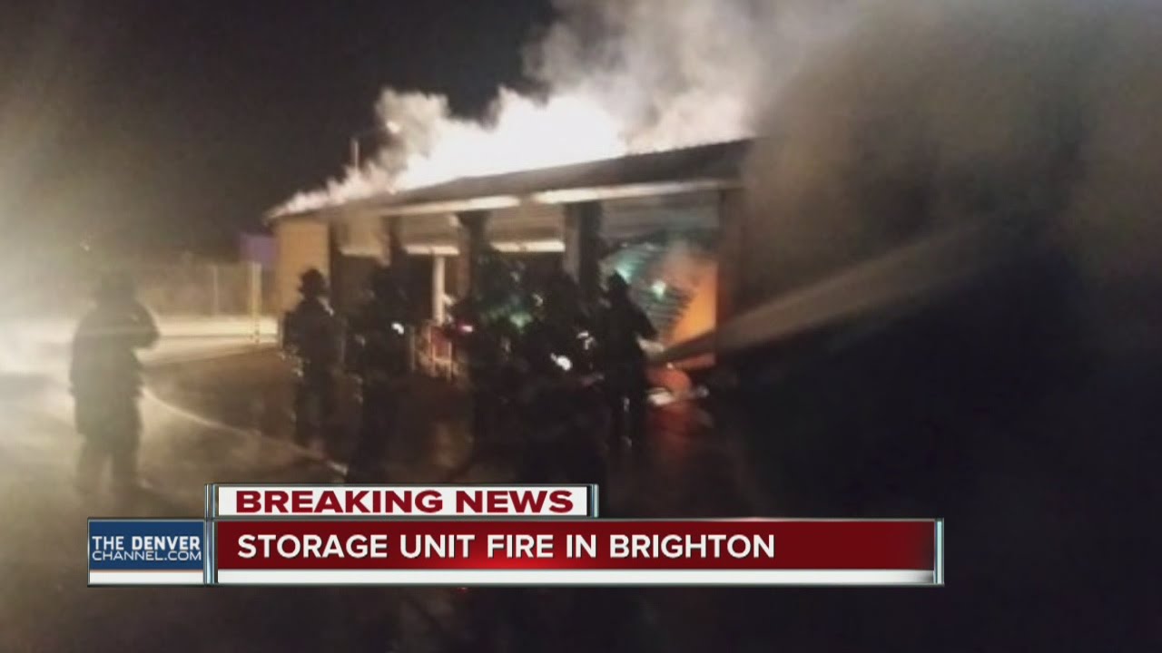 Fire damages 20 storage units in Brighton - YouTube