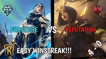 WINSTREAK WITH FROSTBITE AND REPUTATION🔥 | ASHE AND LEBLANC DECK | Legends of Runeterra