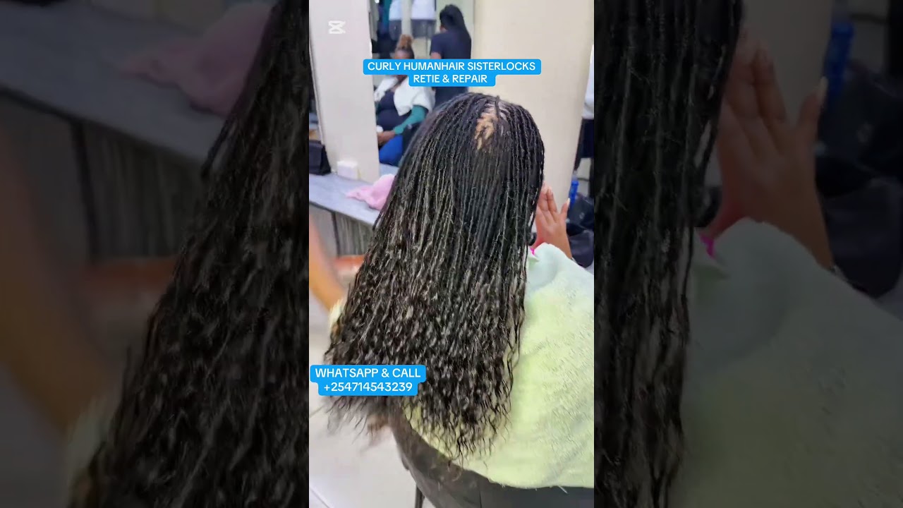 Перевязка и ремонт кудрявых наращенных волос Microlocks