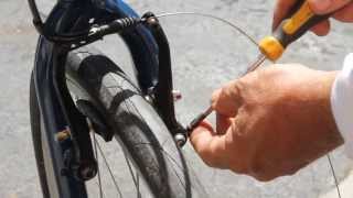 Best V Brake Adjustment - Part 6 - with UPS guy - BikemanforU DIY Tutorial