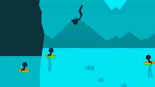 Stickman Cliff Flip Diving Android Gameplay HD screenshot 5