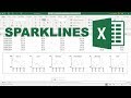 How to make panel charts in excel using sparklines