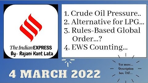 4 March 2022 | Gargi Classes Indian Express Editorial Analysis/Discussion | Rajani Kant Lata