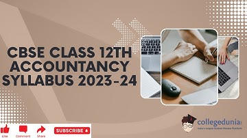 CBSE Class 12th Accountancy Syllabus 2023-24