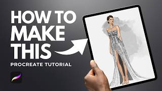 How to Draw a Full Sequin Dress in Procreate | Fashion Illustration Tutorial