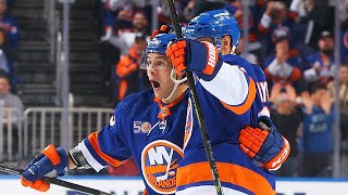 Isles stun the champs with FIVE unanswered goals