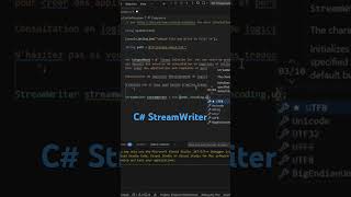 C# StreamWriter