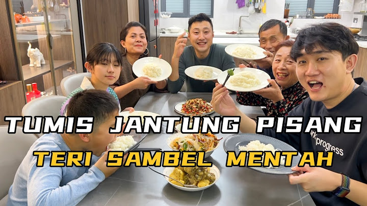 MASAK TUMIS JANTUNG PISANG DAN GORENG TERI SAMBAL MENTAH,TERNYATA KELUARGA CHINA KU SANGAT SUKA