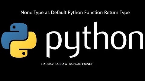 None returned by default by Python function