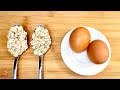 If you have 2 EGGS and 2 tablespoons OF OATS, make this recipe! Healthy and cheap food! Asmr # 128