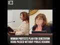 Woman Protests Plan for Electrical Substation Being Passed without Public Hearing