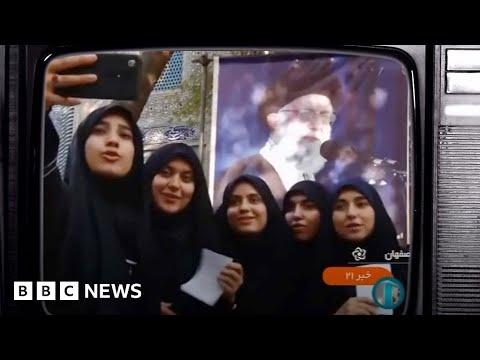 How Iran state TV tries to control story of protests – BBC News