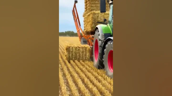 Fendt 724 chasing and stacking bales #farming #tractor #agriculture #equipment #tanker