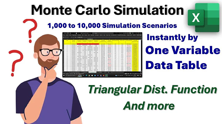 How to Run 1,000–10,000 Monte Carlo Simulation Scenarios in Excel Using One-Variable Data Table
