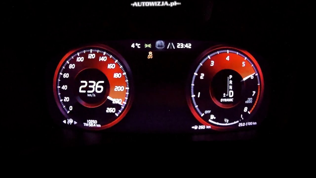 Volvo V90 T6 Cross Country acceleration 0-100 km/h, km/h, top speed, racelogic - YouTube