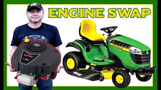 John Deere Riding Mower Engine Swap In Less Than An Hour!