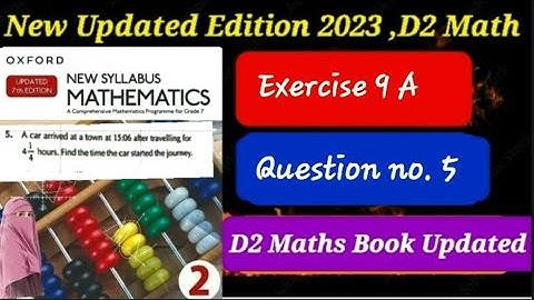 Exercise 9 A Question # 5 , D2 updated Edition2023 || Oxford New Syllabus Mathematics 2023