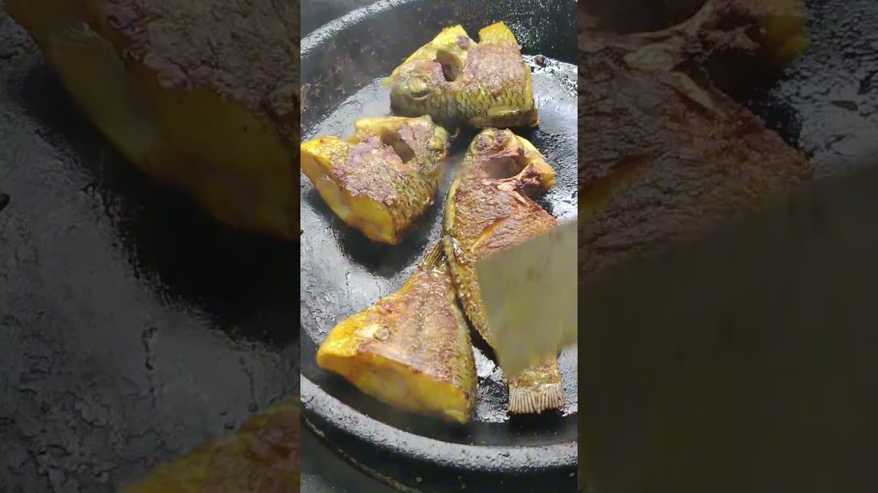 ভেজে রাখা মসলা দিয়ে তেলাপিয়া মাছ ভুনা করলাম 
