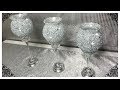 DIY DOLLAR TREE VASE AND  CRUSHED GLASS BLING CANDLE HOLDERS 2018