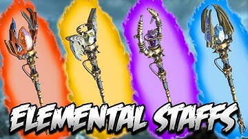 ALL ORIGINS STAFFS GUIDE: How To Build the FIRE, WIND, LIGHTNING, & ICE STAFF in Black Ops 3 Zombies