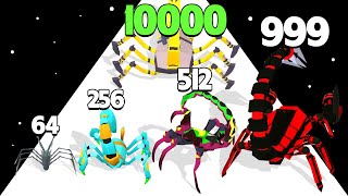 SCORPION RUN 3D: Evolve & Clash, Level Up Spiders (Max Level)