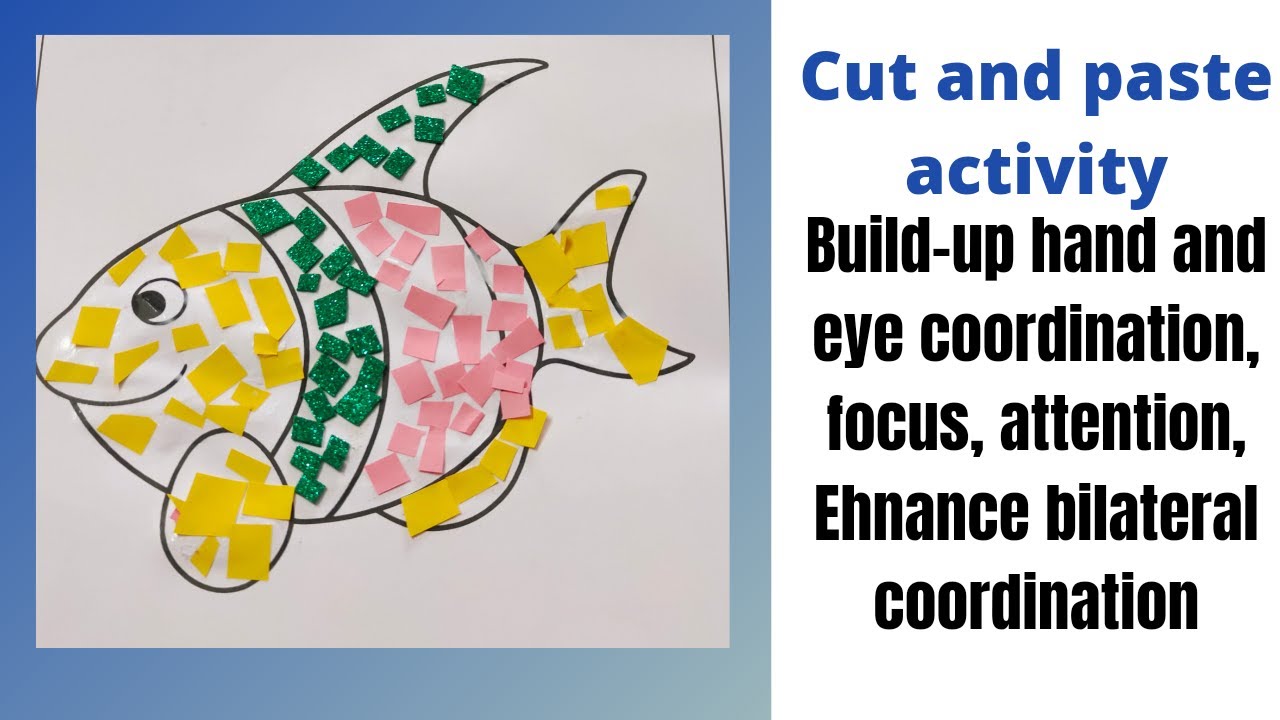 Cut and Paste Activity for Kids | Pre Schoolers Kindergarteners - YouTube