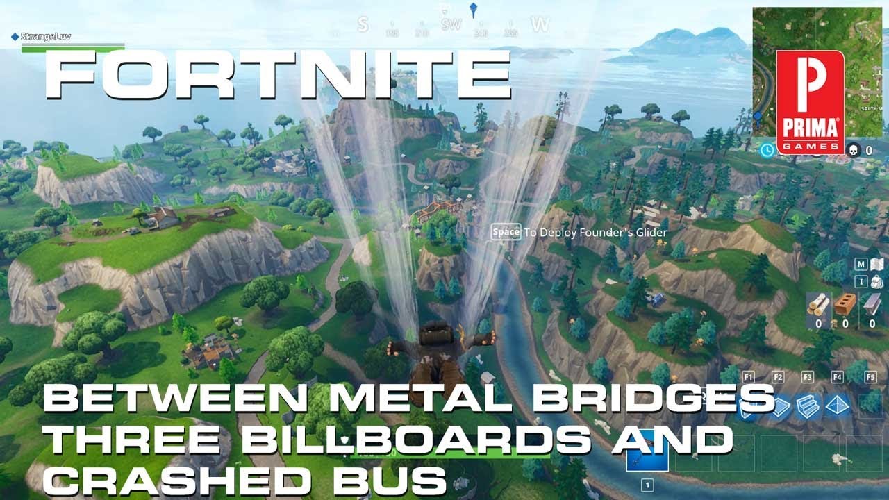 Fortnite Search Between A Metal Bridge Three Billboards And Crashed Bus Youtube Between Metal Bridge Three Billboards Fortnite Between Metal Bridge Three Billboards Fortnite Fortnite Search Between A Metal Bridge Three Billboards And Crashed Bus Youtube