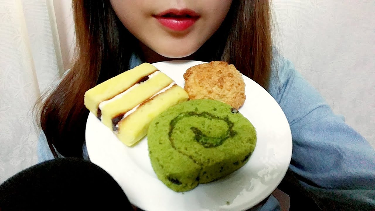 ASMR Bread 크림치즈만쥬 & 카스테라 롤 이팅사운드 옵스 빵 먹방 Cream cheese Manju, Kastera Eating sounds mukbang