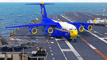 Impossible Takeoff Boeing C-17 Globemaster III From An Aircraft Carrier