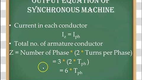 Output Equation for Synchronous Machine |Design of Synchronous Machine|