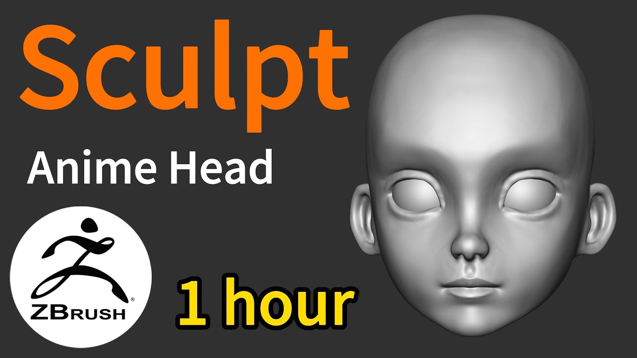 ZBrush Sculpt Anime Head in 1 Hour from A to Z