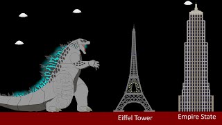 Godzilla Destroying Tower