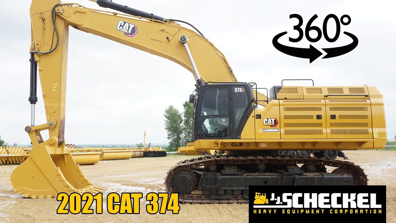 2021 Cat 374, Excavator, A03544, 360 - YouTube